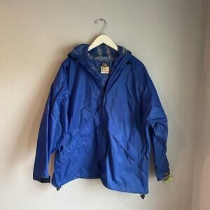Vintage 90s L.L.Bean Cobalt Blue Woman's Raincoat Heritage Countryside size XL
